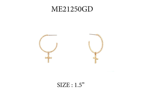 Gold Small Beaded 1.5