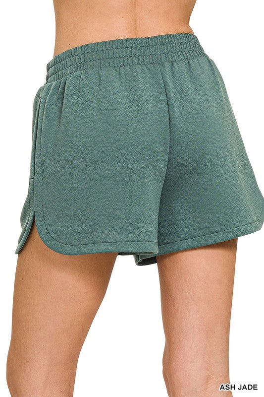 Scuba Elastic Waistband Shorts
