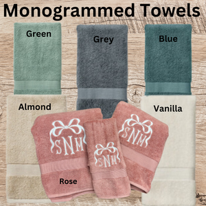 Monogrammed Hand & Bath Towels