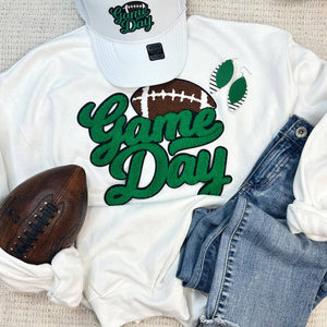 Green Game Day Football Chenille Patch