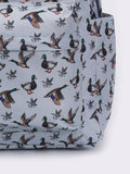 Duck Printed Canvas Backpack