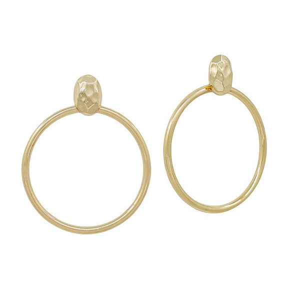 Gold Open Circle Earring