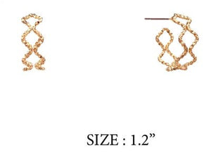 Gold Cris-Cros Hoops