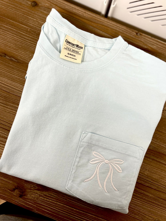 Bow Pocket Comfort Wash Tee