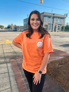 Checkered Vols Comfort Colors Pocket Tee