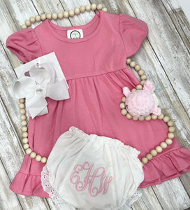 Girls Ruffle Dress (Pink)