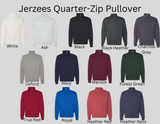 Teacher Rainbow Embroidery (Quarter Zip Pullover)