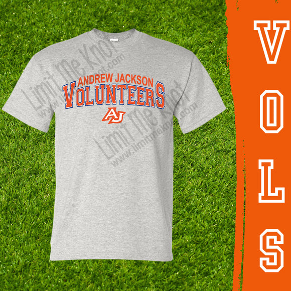 AJ Volunteers Arch Ash Grey T-Shirt