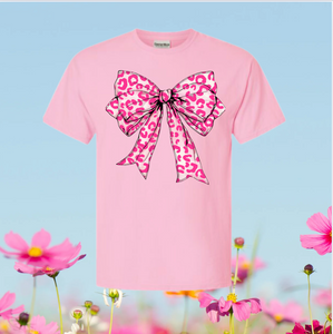 Pink Leopard Bow Shirt