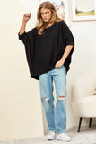 Oversized Relaxed Fit Top (Black)